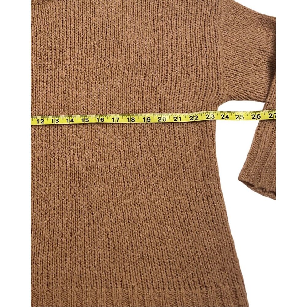 Aerie Women XS Sweater Oversize Boxy Fit Wool Alpaca Polyamide Tan Clunky Knit - Picture 7 of 9